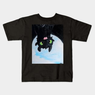 Toothless Upside Down Flight Kids T-Shirt